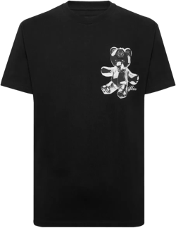 teddy bear-print crew-neck T-shirt