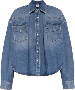 button-fastening denim shirt