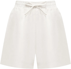 high-rise linen shorts