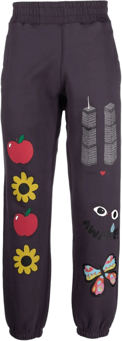 graphic-print elasticated track-pants
