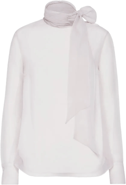 pussybow silk blouse