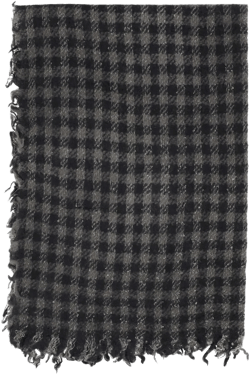 gingham frayed scarf