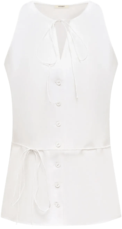 button-up belted top 