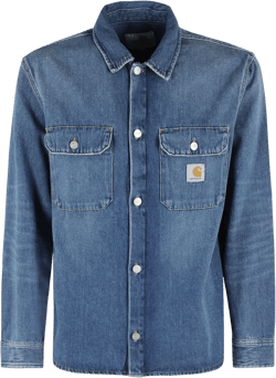 Harvey pocket-detail button-fastening overshirt