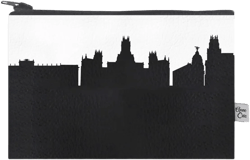 Madrid Spain Skyline Vegan Leather Mini Wallet