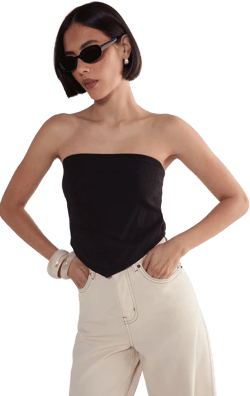 Textured Casual Hanky Hem Tie Back Top