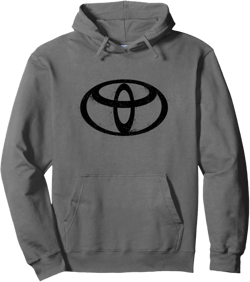Toyota Iconic Distressed Black Logo Pullover Hoodie : Clothing, Shoes & Jewelry