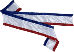 Blank Cowboy Sash with Red White and Blue 4th of July Patriotic Decoration Smooth Ribbon Plain DIY Blank Sashes Party Accessory for Pageant Wedding Birthday Party