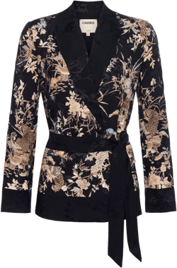 Jordana Satin Wrap Blazer