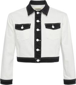 Koda Contrast Cropped Denim Jacket