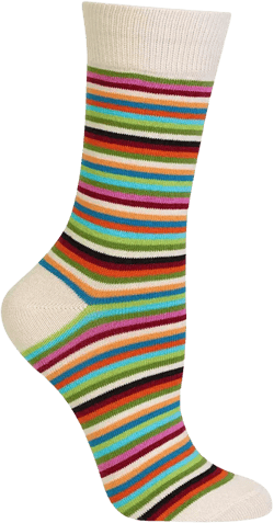 Hot Sox Women's Stripe Fashion Crew Socks