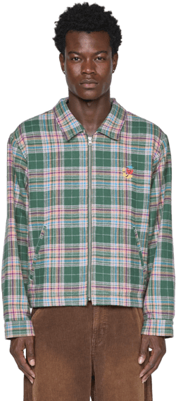 Flannel Gas Station Jacket Green