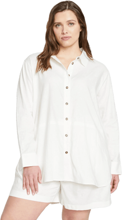 Dawn Linen Hi Low Tunic - White