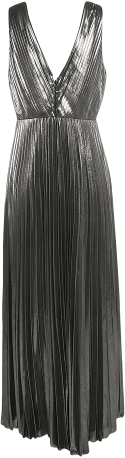 pleated maxi dress 