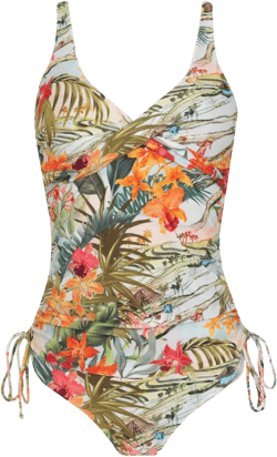 Bruma tropical-print drawstring tankini