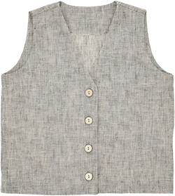 linen-blend waistcoat