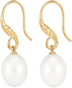 freshwater pearl drop earrings