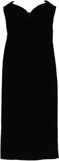 Signature sweetheart-neckline velvet dress