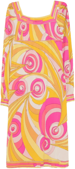 1960s swirl-print silk dress