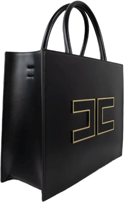 logo-plaque leather tote bag