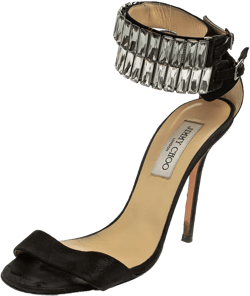 115mm leather heeled sandals