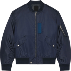Embroidered Bomber Jacket In Blue