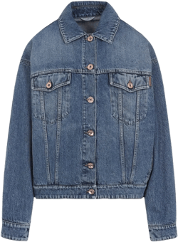 Long-sleeved Denim Jacket In Blue