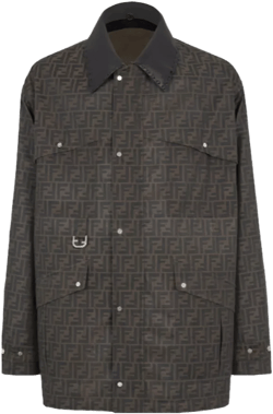 Men Ff Jacquard Jacket In Brown