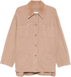 logo-brooch jacket