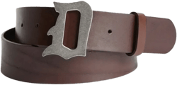 letter-buckle leather belt