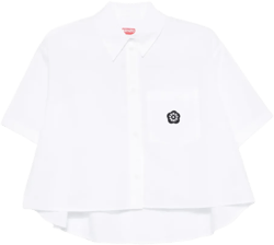 logo-patch cotton shirt