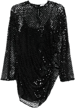 mesh rushed mini dress
