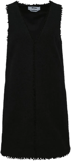 frayed-edge dress