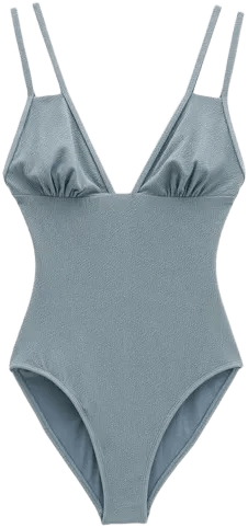 Dina Double Strap Textured Swimsuit