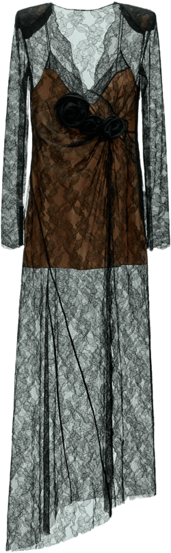 Lace dress with flower detail
