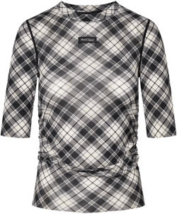Fitted Plaid Pattern Top