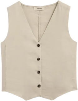 The Vest in Stretch Linen