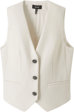 Textured Tailored Tux Vest - Size 12