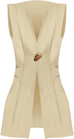 Sage Hardware Collarless Vest