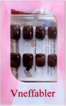 Press On Nails Short Square, Vneffabler Burgundy Nails Press ons Glue on Nails Reusable Stick On Nails with Glitter Designs for Women and Girls in 12 Sizes - 24 Fake Nails Kit, Burgundy Glitter 0.04 Fl Oz (Pack of 24) Burgundy Glitter