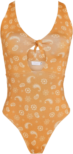 paisley-print swimsuit