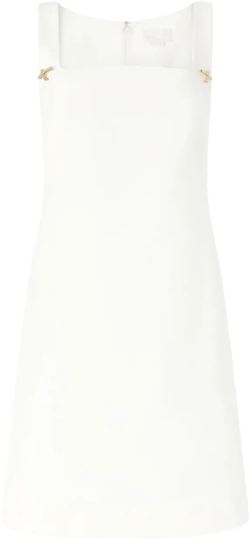 square-neck rhinestone-embellished dress