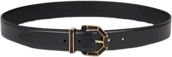geometric-buckle leather belt