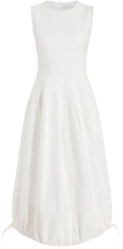 drawstring-hem sleeveless dress