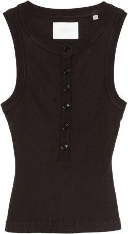 button-front ribbed top