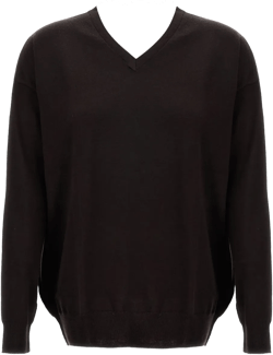 V-neck ribbed sweater