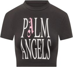 logo-print cropped tee