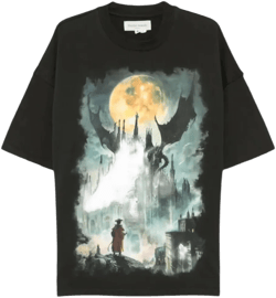 dragon-print crew neck T-shirt