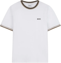contrast-trim short-sleeve T-shirt