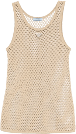 open-knit tank top
